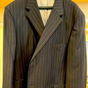 Mens suit, 2pcs, Navy Blue/pinstripe
